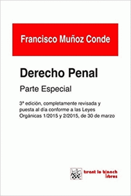 DERECHO PENAL PARTE ESPECIAL 3ª EDICIÓN 2015