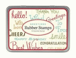 RUBBER STAMPS MINI GREETINGS