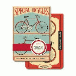 POCKET NOTEBOOK VINTAGE BICYCLES SET 2