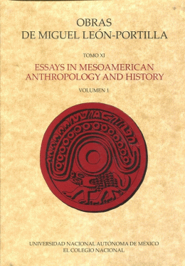 OBRAS. TOMO XI. VOL 1.ESSAYS IN MESOAMERICAN ANTHROPOLOGY AND HISTORY