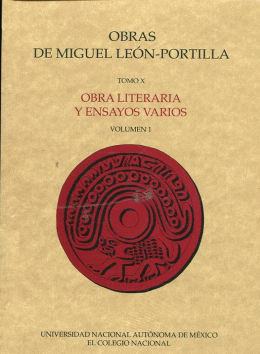 OBRAS DE MIGUEL LEÓN-PORTILLA