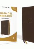REINA VALERA 1960 SANTA BIBLIA DEL MINISTRO, LETRA GIGANTE, LEATHERSOFT, CAFÉ, INTERIOR A DOS COLORES