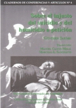 LIBRO DE IMPRESIÓN BAJO DEMANDA - SOBRE EL INJUSTO DEL SUICIDIO Y DEL HOMICIDIO A PETICIÓN