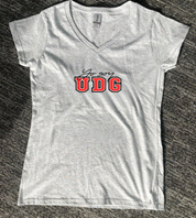 T-SHIRT DAMA CUELLO V GRIS TALLA M 