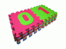 TAPETE AVA NUMEROS (29X29CM) 16PZ