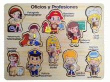 ROMPECABEZAS DE MADERA OFICIOS Y PROFESIONES 10PZ